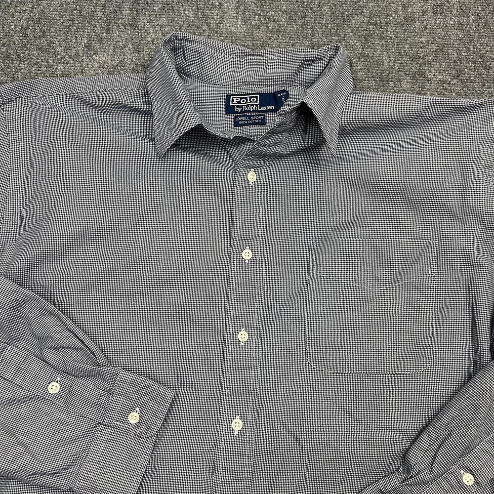Polo Ralph Lauren Shirt Mens 2XL Blue Lowell Sport Check Button Down